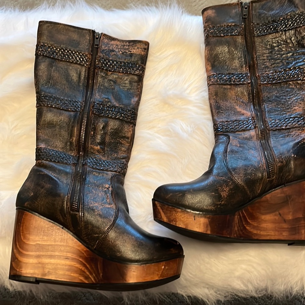 Bed Stu Cordoba wedge boot** rare find**